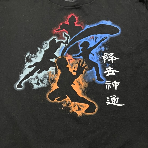 Avatar the Last Airbender T-shirt Black Color of Nations Silhouette Size Medium - Picture 2 of 6